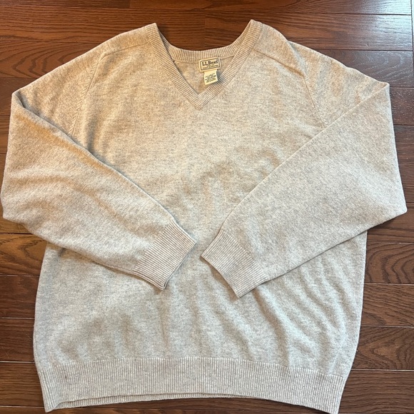 Vintage Y2K L.L. Bean Gray V-Neck Sweater Classic Comfort Size XXL - Picture 11 of 11